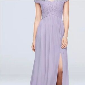 Lilac Celebrate off the shoulder maxi dress. Size 18
